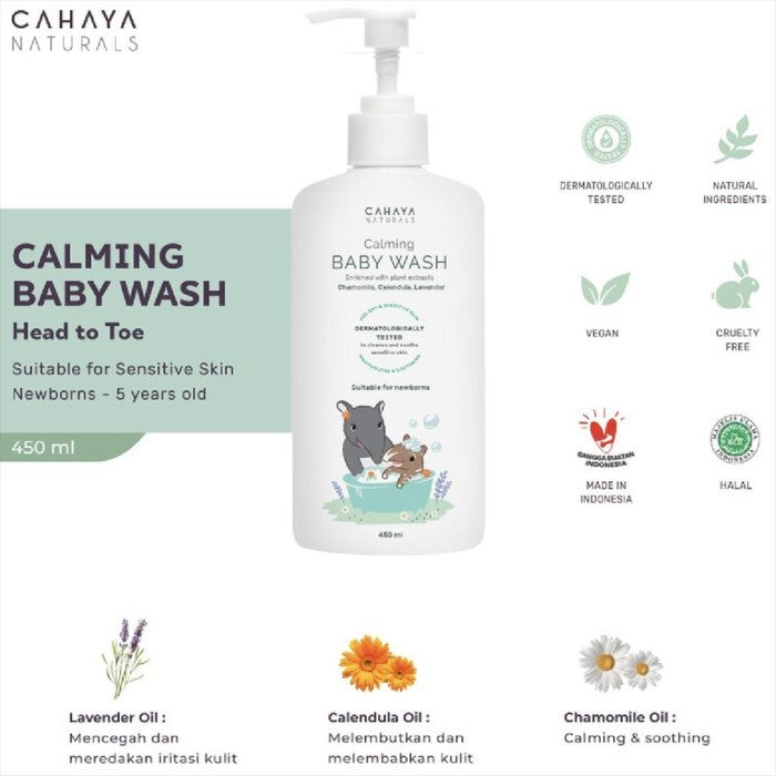 Cahaya Naturals Calming Baby Wash Head to Toe 450ml 11010110 450 ml