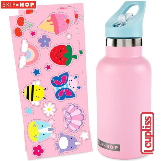 Skip Hop Canteen Bottle 361110 Pink 380ml Stainless Steel Botol Minum Skiphop