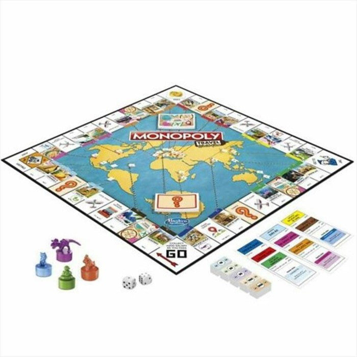 Hasbro Board Game F4007 Monopoly Travel World Permainan papan