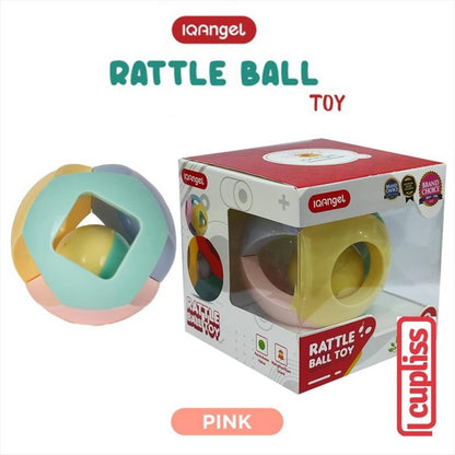 IQANGEL Rattle Ball Toy Mainan Bola Kerincingan Bayi IQ Angel Pink