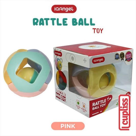 IQANGEL Rattle Ball Toy Mainan Bola Kerincingan Bayi IQ Angel Pink