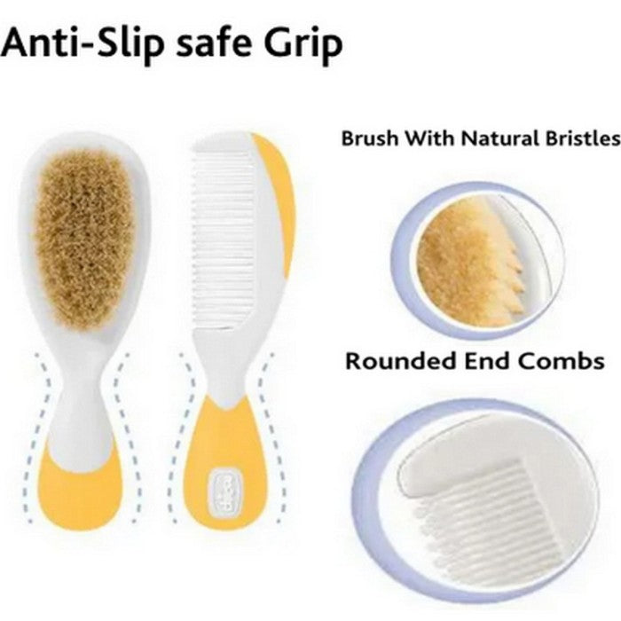 CHICCO Weaning Brush And Comb 0M+ Sisir Bulu Halus Rambut Bayi