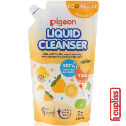 PIGEON Liquid Cleanser Yuzu 650ml Refill Sabun Cuci Botol Bayi