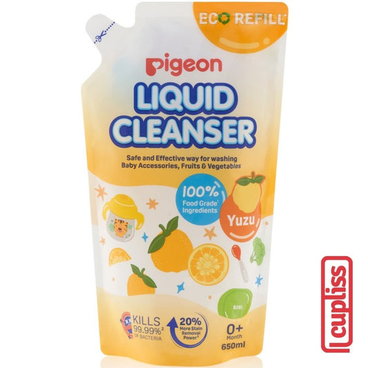 PIGEON Liquid Cleanser Yuzu 650ml Refill Sabun Cuci Botol Bayi