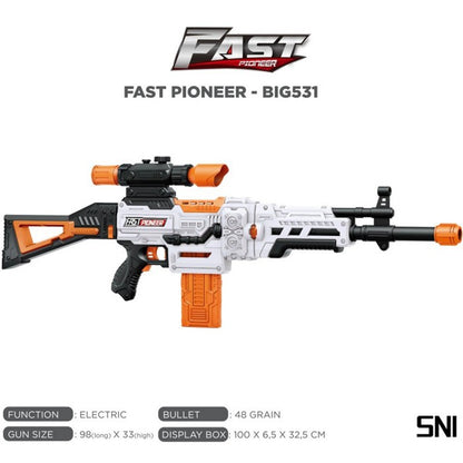 FAST Pioneer Electric Sniper 48 Darts Cheytac Pistol Mainan