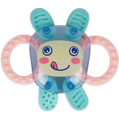 IQAngel Rattle Teether Toy Rabbit Teal Mainan gigitan Bayi