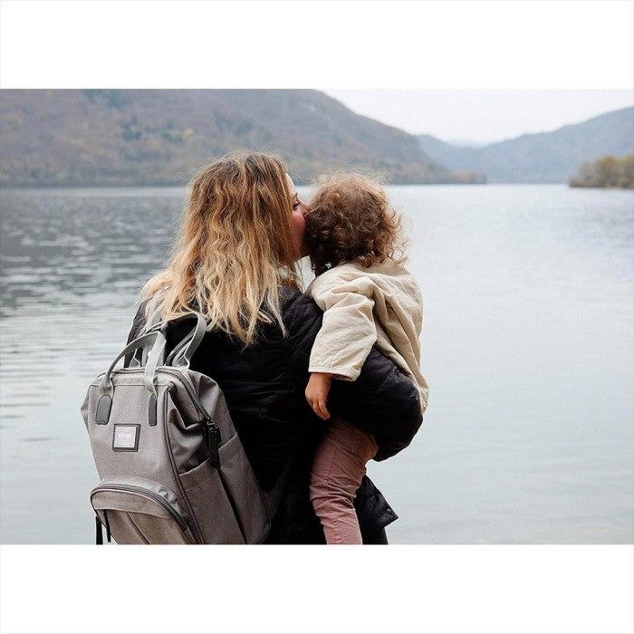 Beaba Wellington Backpack Diaper Bag Heather Grey Tas Popok Bayi