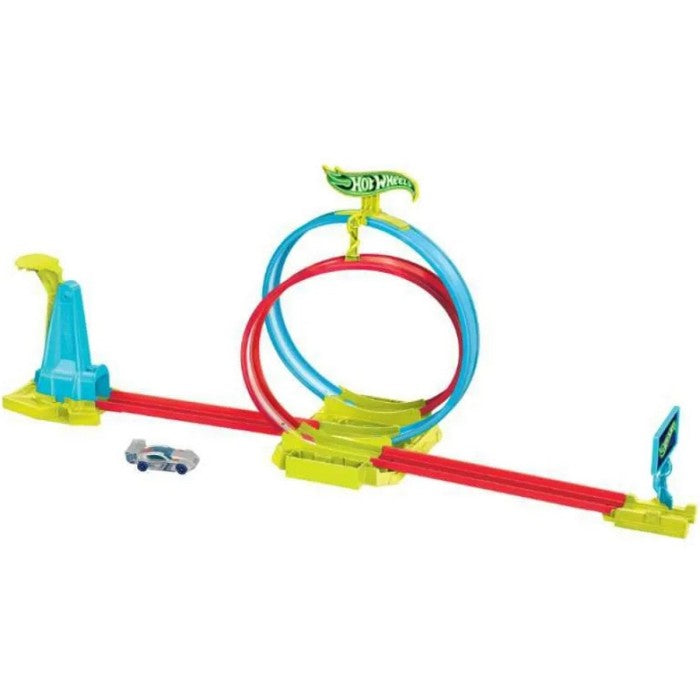 Mattel Hot Wheels HPC05 Neon Speeders Laser Stunt Slumway Track Set