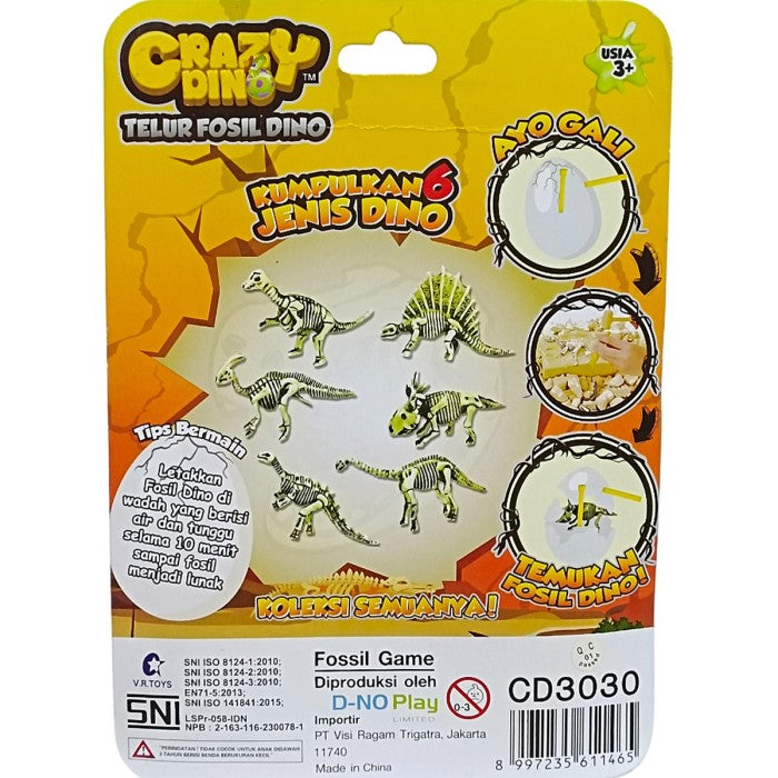 Deno Crazy Dino Telur Fosil Dino CD3030 Mainan anak