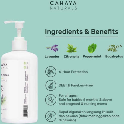 Cahaya Naturals Mozzy Spray Plus+ Natural 500ml 14020104 Repellent 500 ml Plus