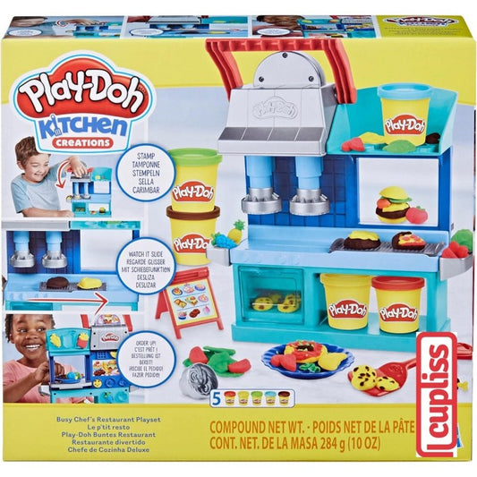 Play Doh Kitchen Busy Chef Restaurant Playset Hasbro F8107 Playdoh
