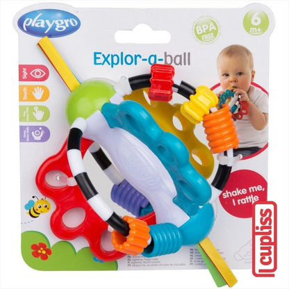 Playgro 122142 Explor a Ball Mainan Bayi Bola Gigitan