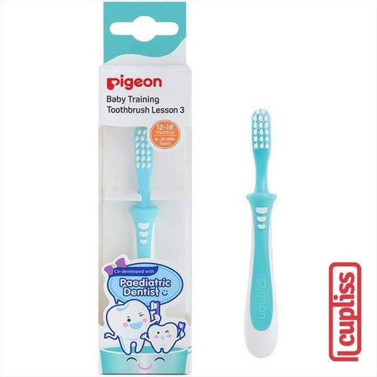PIGEON Traning Toothbrush Lesson 3 Green Sikat Gigi Anak