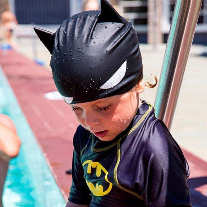 Zoggs Junior Silicone Cap 123382 Batman 3D Topi Renang XAU74