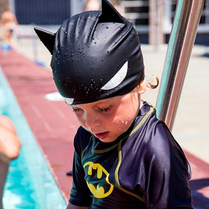 Zoggs Junior Silicone Cap 123382 Batman 3D Topi Renang XAU74