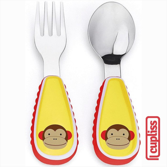 Skip Hop Zoo Utensil 252352 Monkey Sendok Garpu Alat Makan Skiphop