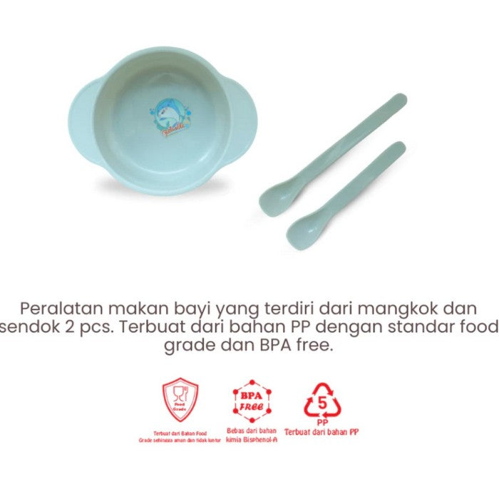 Reliable Feeding Set Mangkok Sendok Bayi Ekonomis Kemasan Plastik 5503