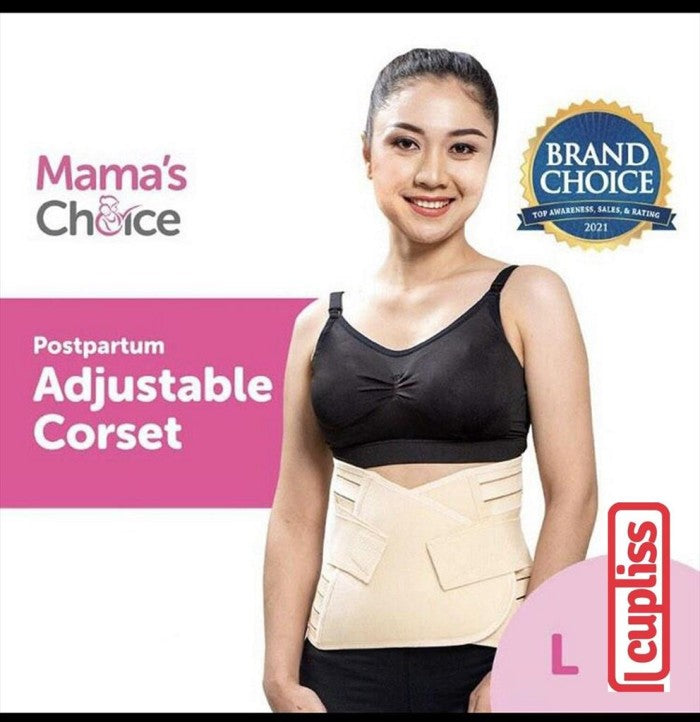 L - Mama's Choice Postpartum Corset Gurita Korset Melahirkan Cream