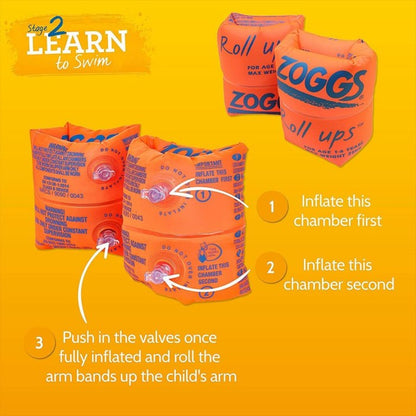 Zoggs Roll Ups 125383 1-6Y Swimbands Pelampung Tangan Anak