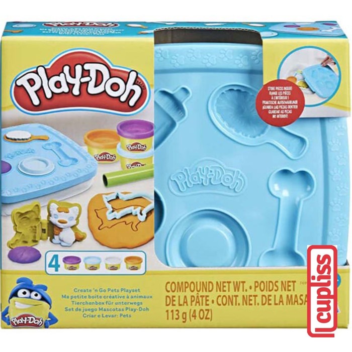 Play Doh Create n Go Pets Playset Hasbro F7528 Playdoh Blue