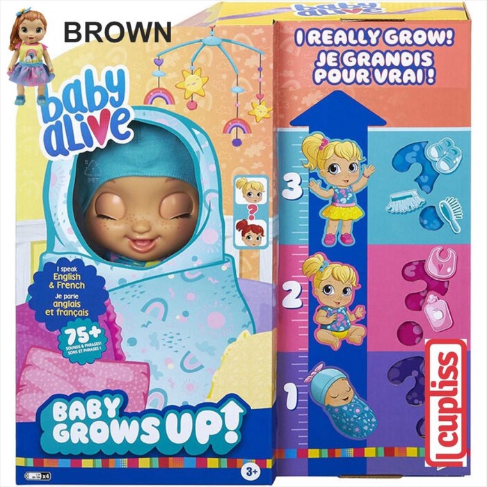 BABY ALIVE Grows Up Boneka Tumbuh Grow 3 in 1 Hasbro E8199