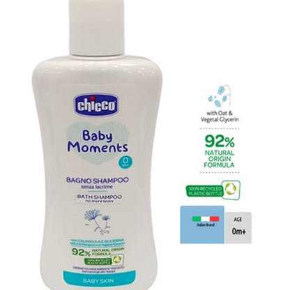 CHICCO Baby Moments Bath Shampoo Baby Skin 200ml Sampo Mandi Bayi 200 ml 10590