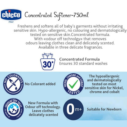 CHICCO Concentrated Softener Delicate Flowers 750 ml Bottle Pelembut Pakaian Bayi 750ml