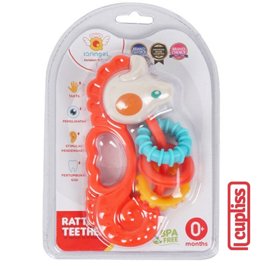 IQAngel Rattle Teether Toy SeaHorses Mainan gigitan Bayi