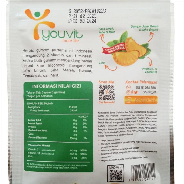 YOUVIT Multivitamin Gummy Herb Herbal Vitamin 7 Days