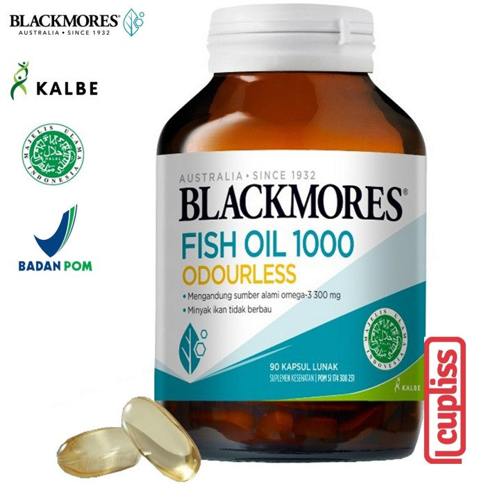 BLACKMORES Multivitamin Odourless Fish Oil 1000mg Omega 3 - 90 cps BPOM Kalbe