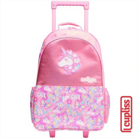 SMIGGLE Trolley Bag 444165 Hey There Pink Tas Koper Travel Anak