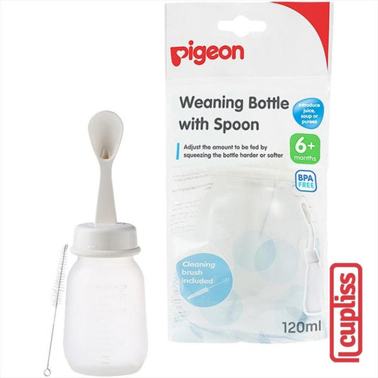 PIGEON Food Feeder 120ml Weaning Bottle 120 ml Botol Sendok