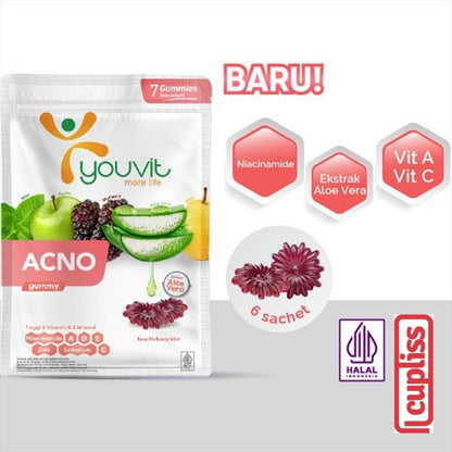 YOUVIT Multivitamin Gummy ACNO 7 Days untuk Jerawat