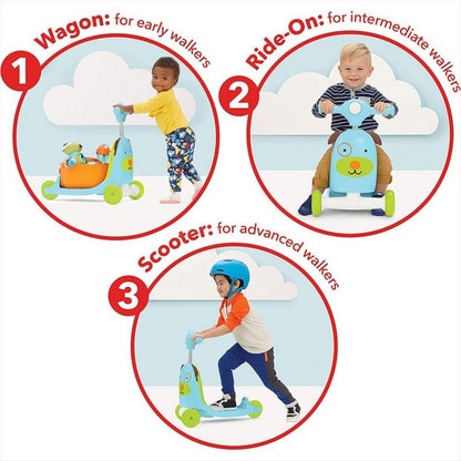 Skip Hop Zoo Ride On 3in1 822910 Dog SkipHop Scooter Anak