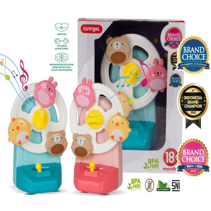 IQANGEL Funny Ferris Wheel Music Box Toys IQ8050 Mainan Musik Bayi IQ Angel
