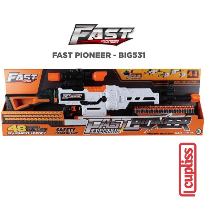 FAST Pioneer Electric Sniper 48 Darts Cheytac Pistol Mainan