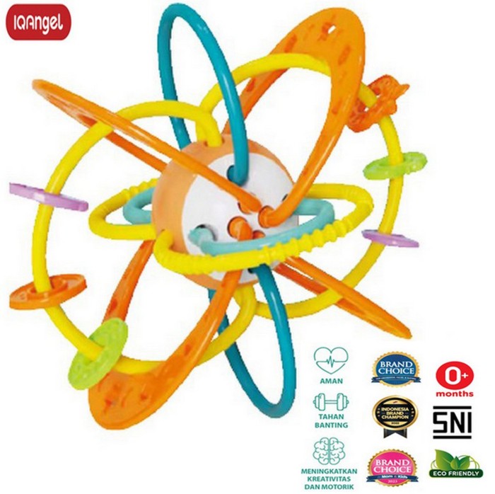 IQANGEL Ecognaw Silicone Teether Ring IQ0104 Mainan Gigitan Bayi IQ Angel