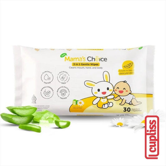 Mama Mama's Choice 3in1 Gentle Wet Wipes 30 s Tisue Basah Bayi 159139