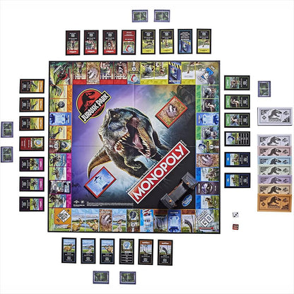 Hasbro Board Game F1662 Monopoly Jurassic Park Permainan Papan