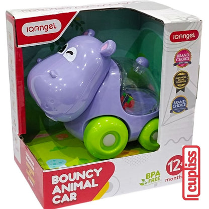 IQANGEL Bouncy Animal Car Mainan Mobil Bayi Karakter IQ Angel