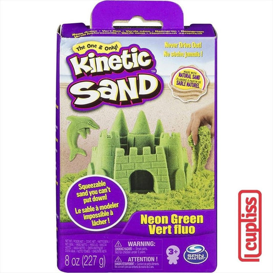 Kinetic Sand 6033332 Box Neon Green 227 gr Mainan Pasir Spin Master