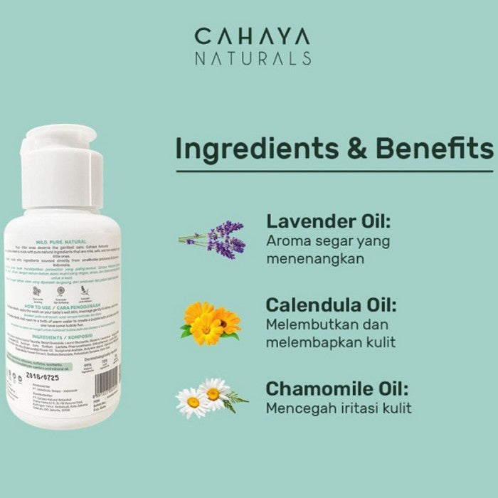 Cahaya Naturals Calming Baby Wash Head to Toe 60ml