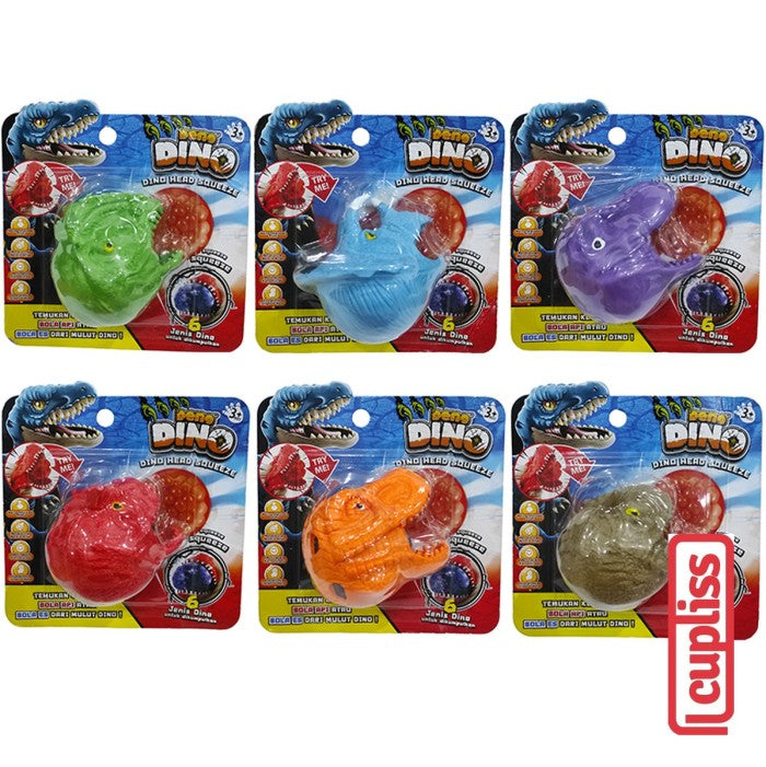 Deno Dino Head Squeeze VR419 Mainan Pencetan Anak
