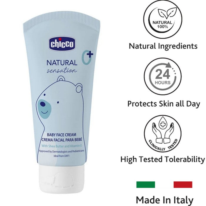 CHICCO Natural Sensation Baby Face Cream 50ml Krim Wajah Bayi 50 ml G6007
