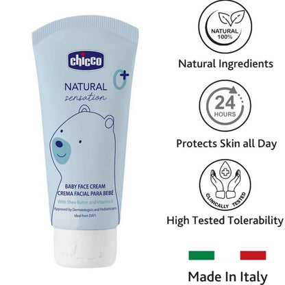 CHICCO Natural Sensation Baby Face Cream 50ml Krim Wajah Bayi 50 ml G6007