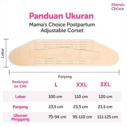 L - Mama's Choice Postpartum Corset Gurita Korset Melahirkan Cream