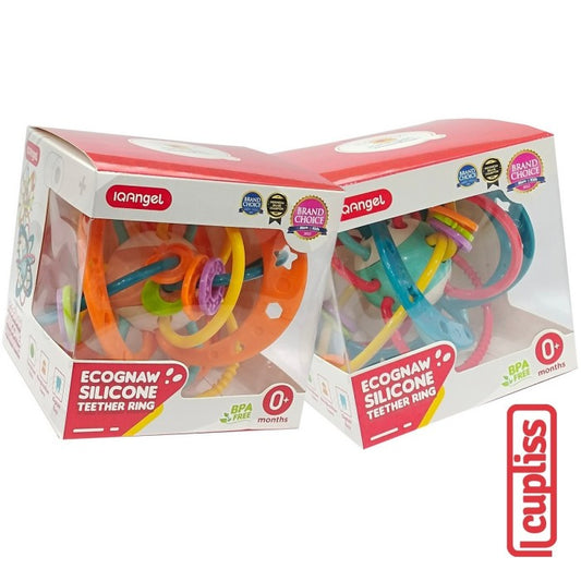 IQANGEL Ecognaw Silicone Teether Ring IQ0104 Mainan Gigitan Bayi IQ Angel