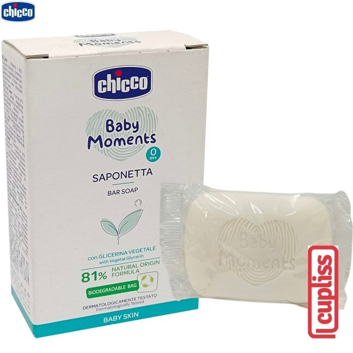 CHICCO Baby Moments Bar Soap 100g Sabun Mandi Bayi 100 g 10398