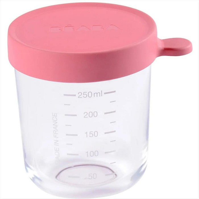 BEABA Conservation Jar Glass 250ml Dark Pink Tempat MPASI 250 ml