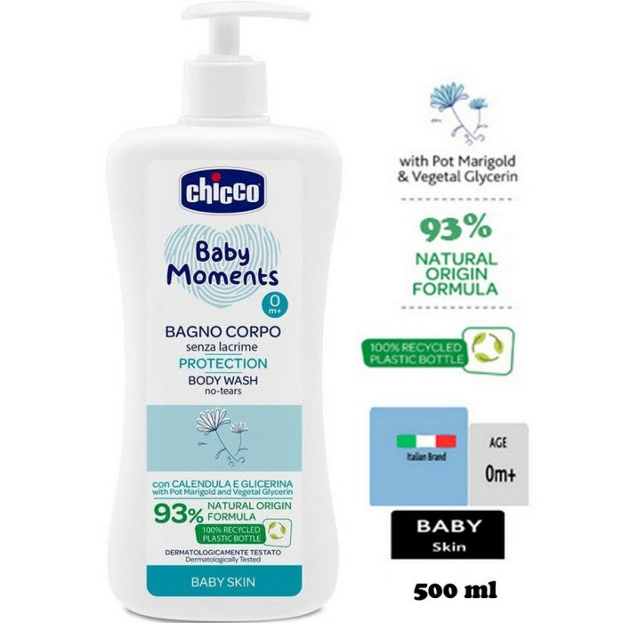 CHICCO Baby Moments Body Wash Protection 500ml Sabun Badan Bayi 500 ml I4693